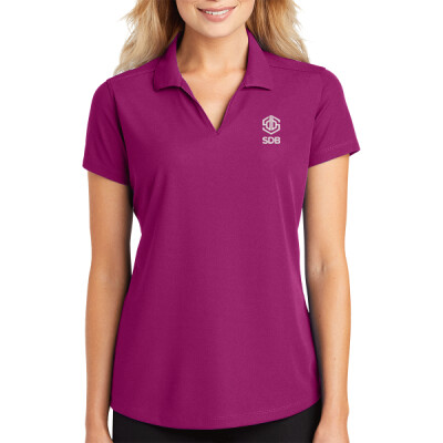 Ladies Dry Zone Grid Polo - White Embroidery Thumbnail