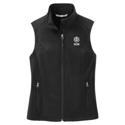 Ladies Core Soft Shell Vest - White Embroidery Thumbnail